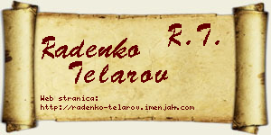 Radenko Telarov vizit kartica